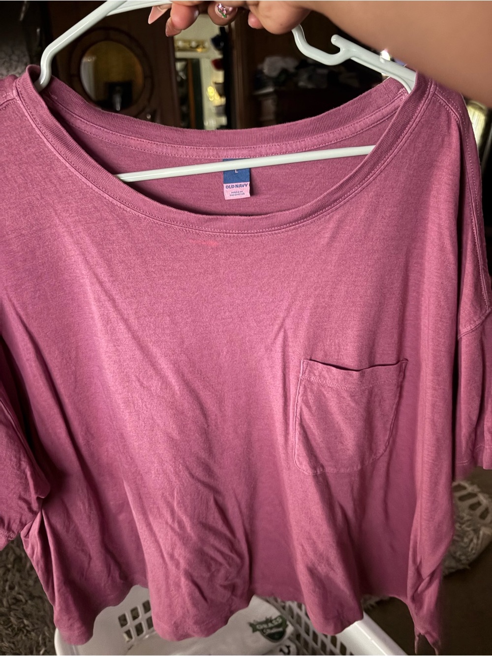 Old Navy Mauve-Pink Short Sleeve Pocket Tee